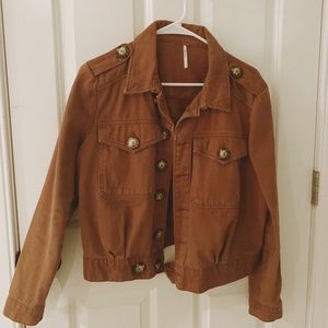 Brown Free People Jean Jacket